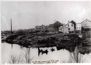 log pond bear creek lodge lafountain sawmill 1912