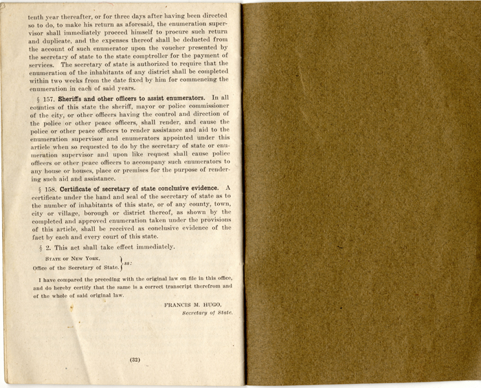 instructions to enumerators new york state 1915 018b inside back cover