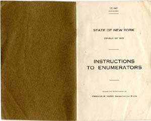 instructions to enumerators new york state 1915 002a inside front cover
