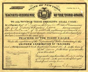 teachers cert eames samantha dominick eugene 1891