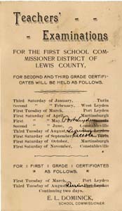 teachers exam lewis county dominick
