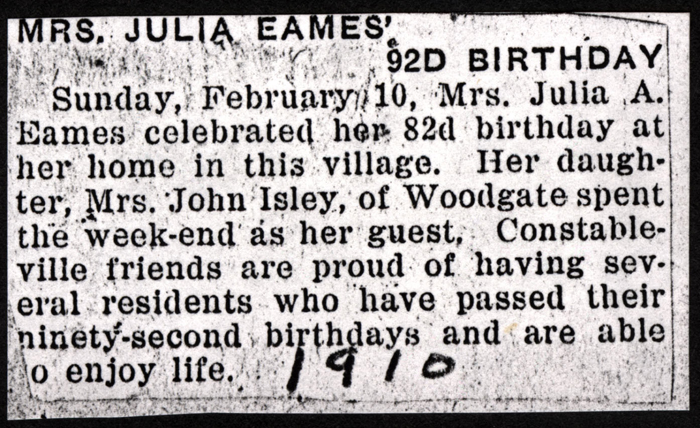 eames julia a 92 birthday 1910