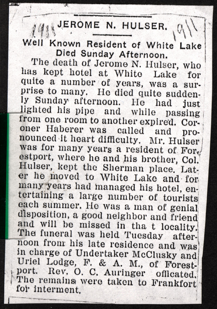 hulser jerome n obit
