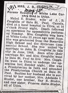 coughlin mabel e studor obit