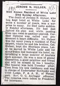 hulser jerome n obit