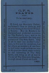 girls friendly society prayer card 1912
