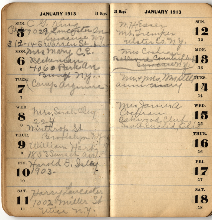 address date book isley lena m 1913 005