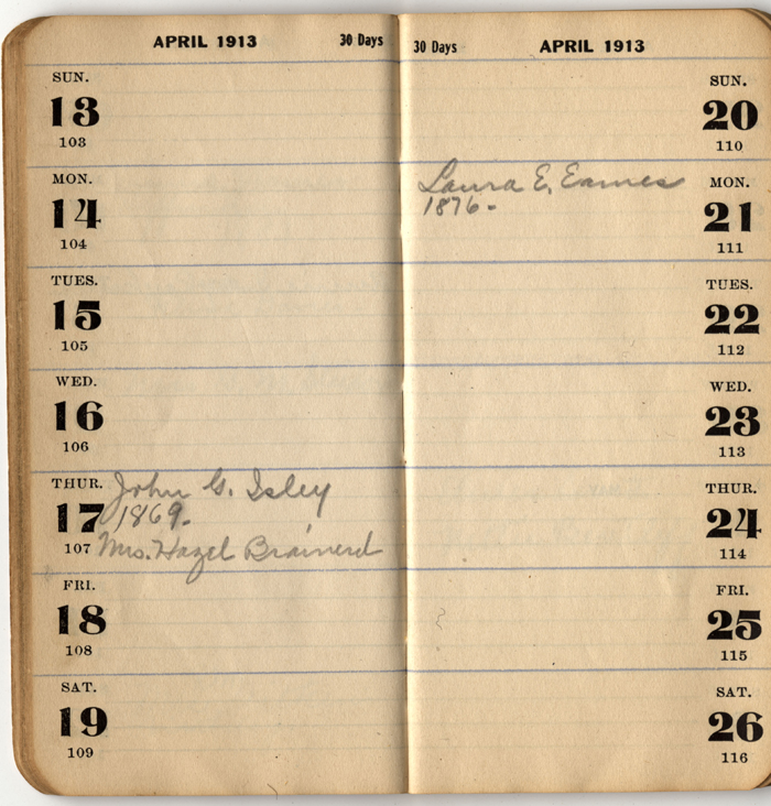 address date book isley lena m 1913 011