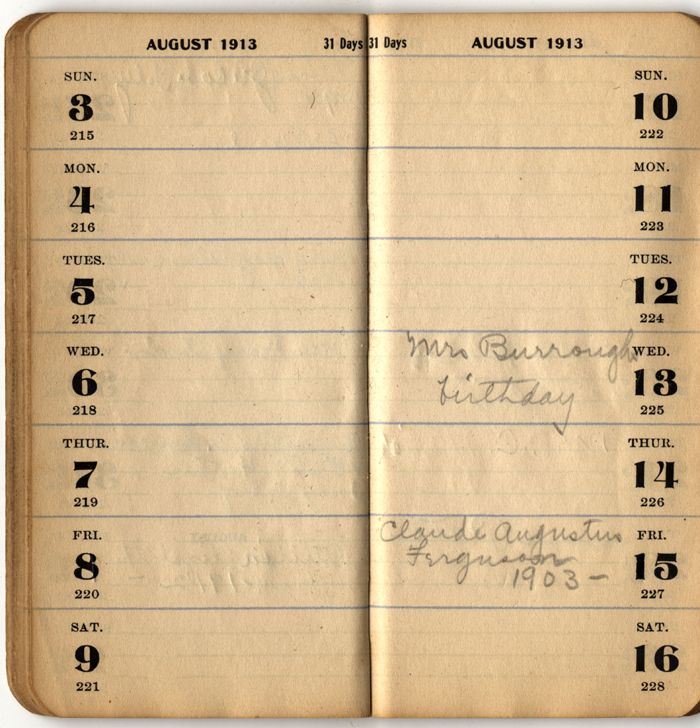 address date book isley lena m 1913 019