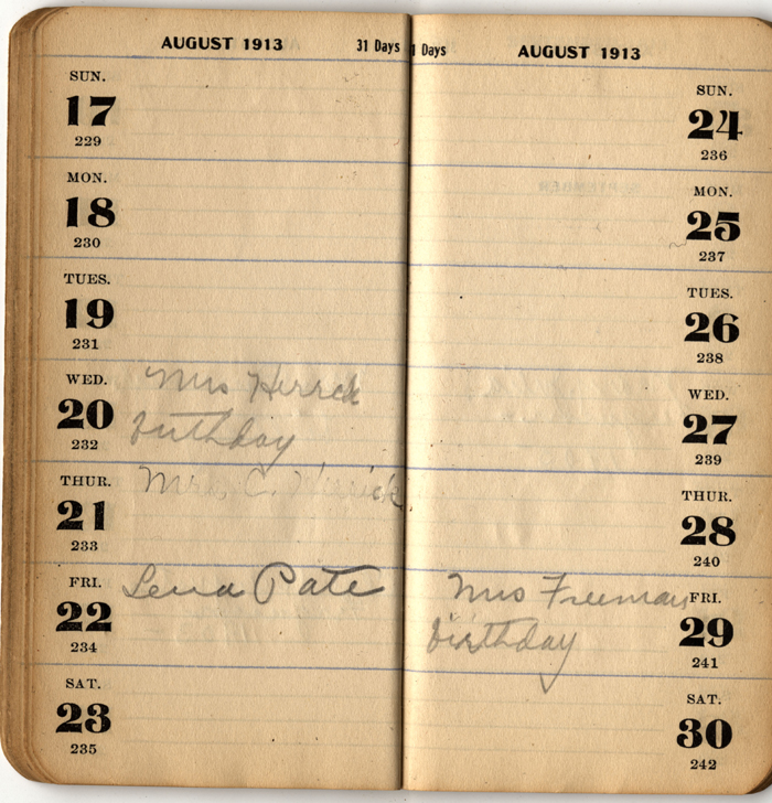 address date book isley lena m 1913 020