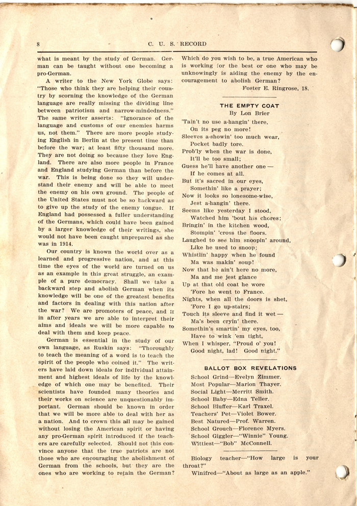 constableville union school news 1917 1918 003 page 08