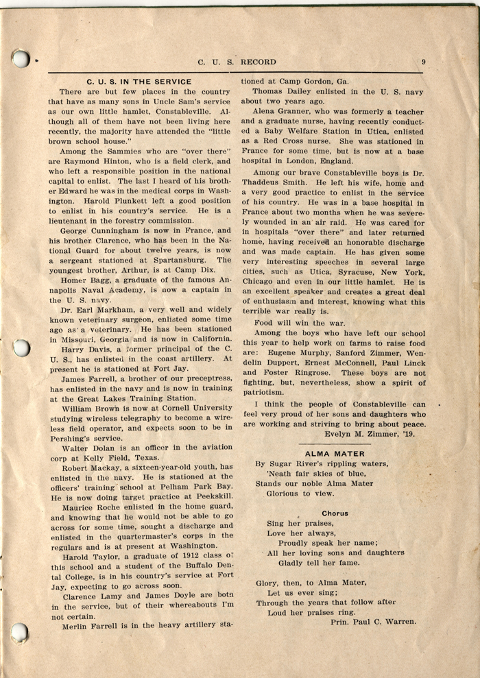 constableville union school news 1917 1918 003 page 09