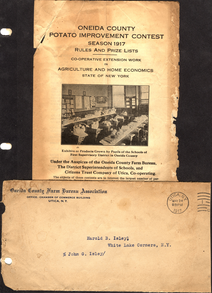 oneida county potato improvement contest 1917 isley harold b john g