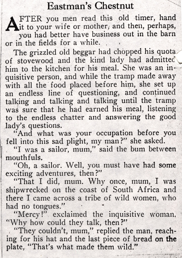 eastmans chestnut 1918