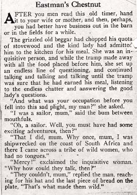 eastmans chestnut 1918