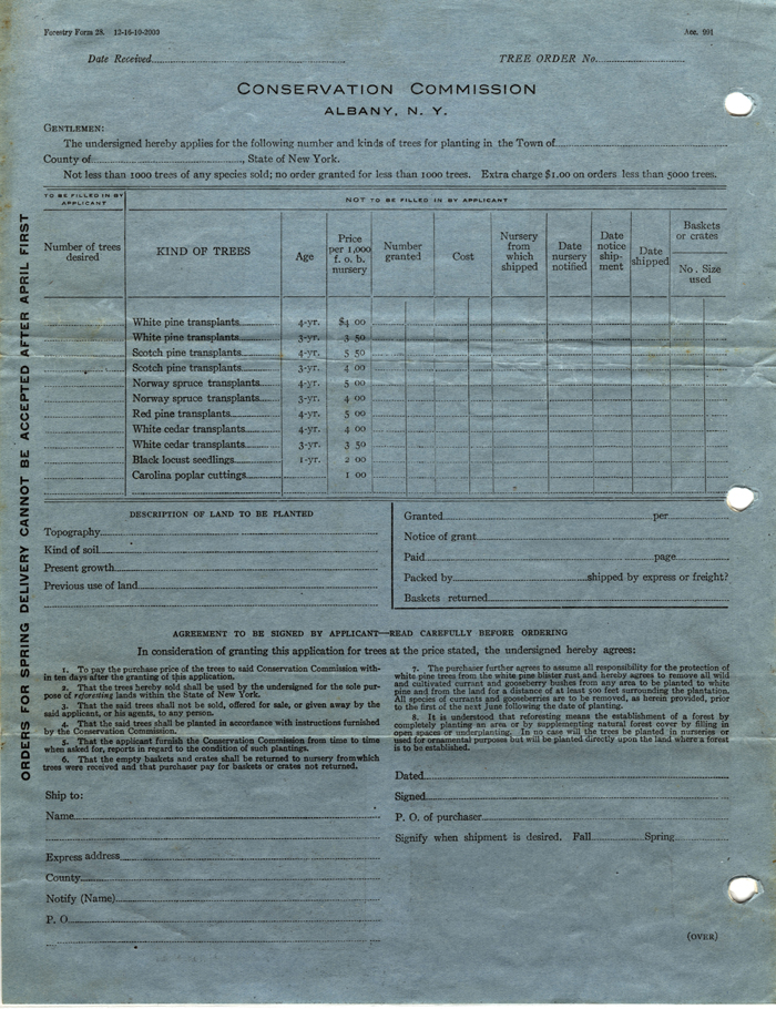 conservation commission form 1920