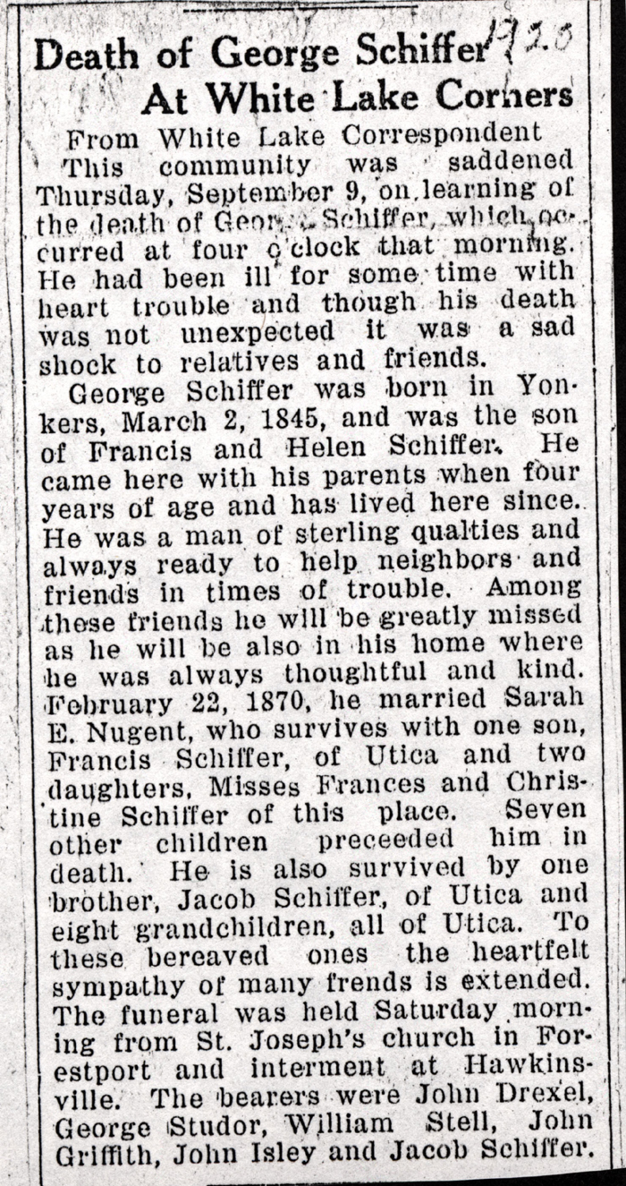 schiffer george obit