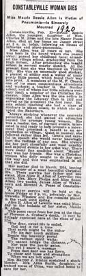 allen maude bessie obit