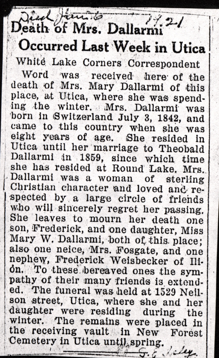 dallarmi mary obit