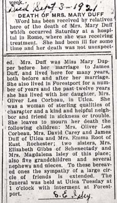 duff mary dupper obit