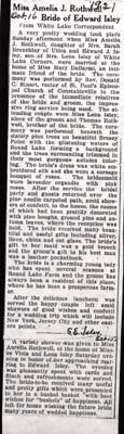 isley edward rothwell amelia married oct 16 1921