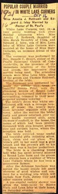 isley edward rothwell amelia married oct 18 1921