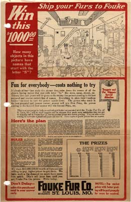 fouke fur company contest poster 1922