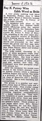 putney ray wood edith married june 9 1922