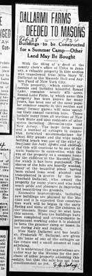 dallarmi farms deeded to masons feb 28 1924