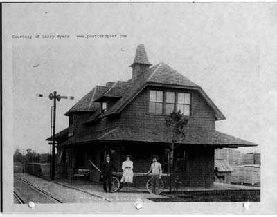 white lake station 1924 postcard