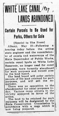 white lake land title dispute white lake canal lands abandoned may 27 1926