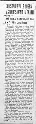 mcmorran julia a obit may 11 1927