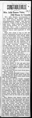 mrs julia eames visits old home in canada 1927