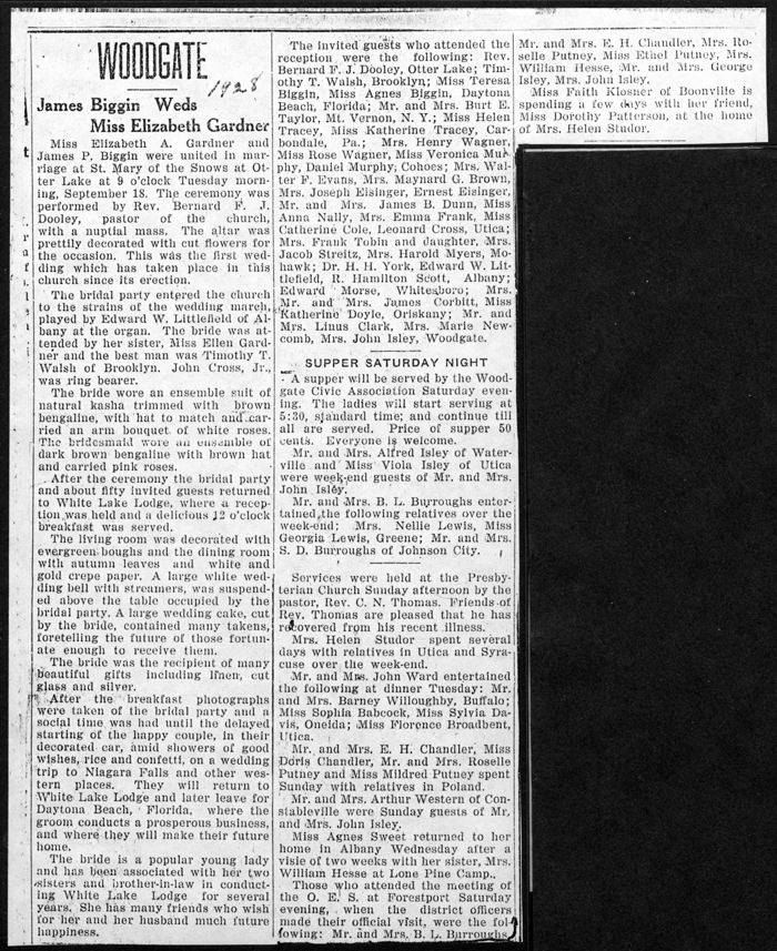biggin james p gardner elizabeth a married september 18 1928