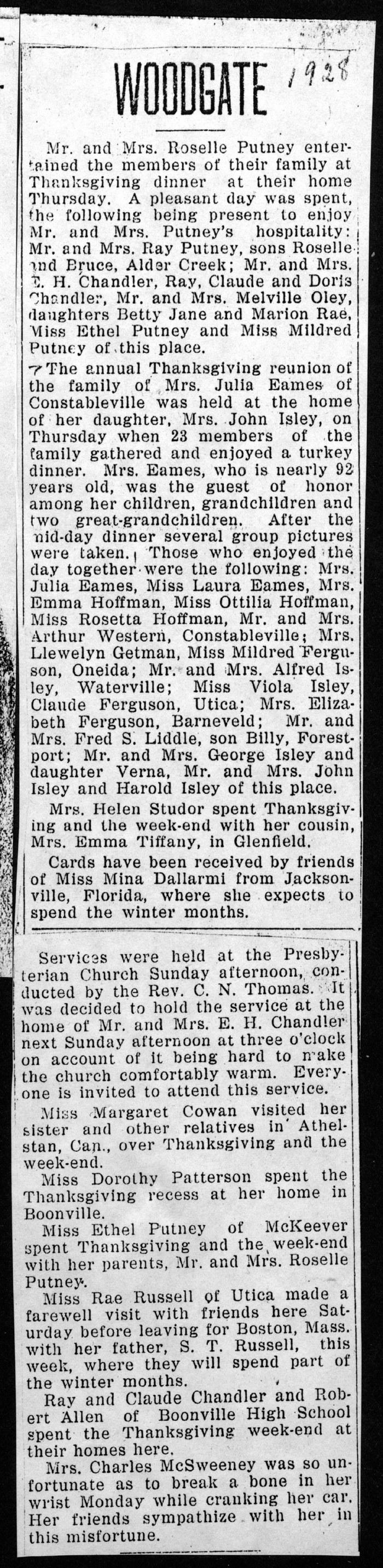 boonville herald woodgate news 1928