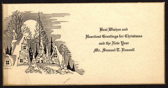 russell samuel t christmas greeting card