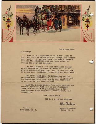 l and m stone company utica ny christmas message 1929