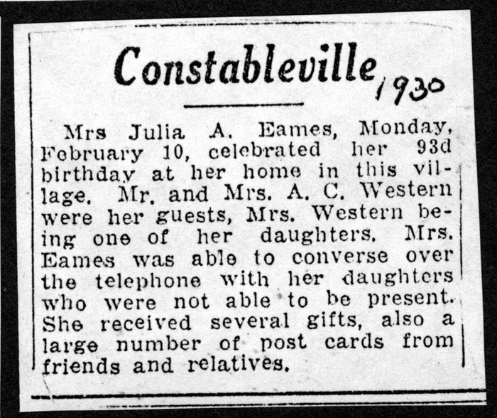 eames julia a 93rd birthday february 10 1930