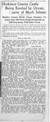 herkimer county castle being erected by utican august 16 1930