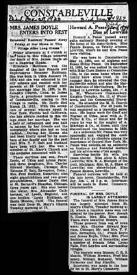 doyle elizabeth hohlman wife of james obit december 29 1933