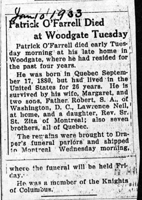 ofarrell patrick f husband of margaret obit january 10 1933 002