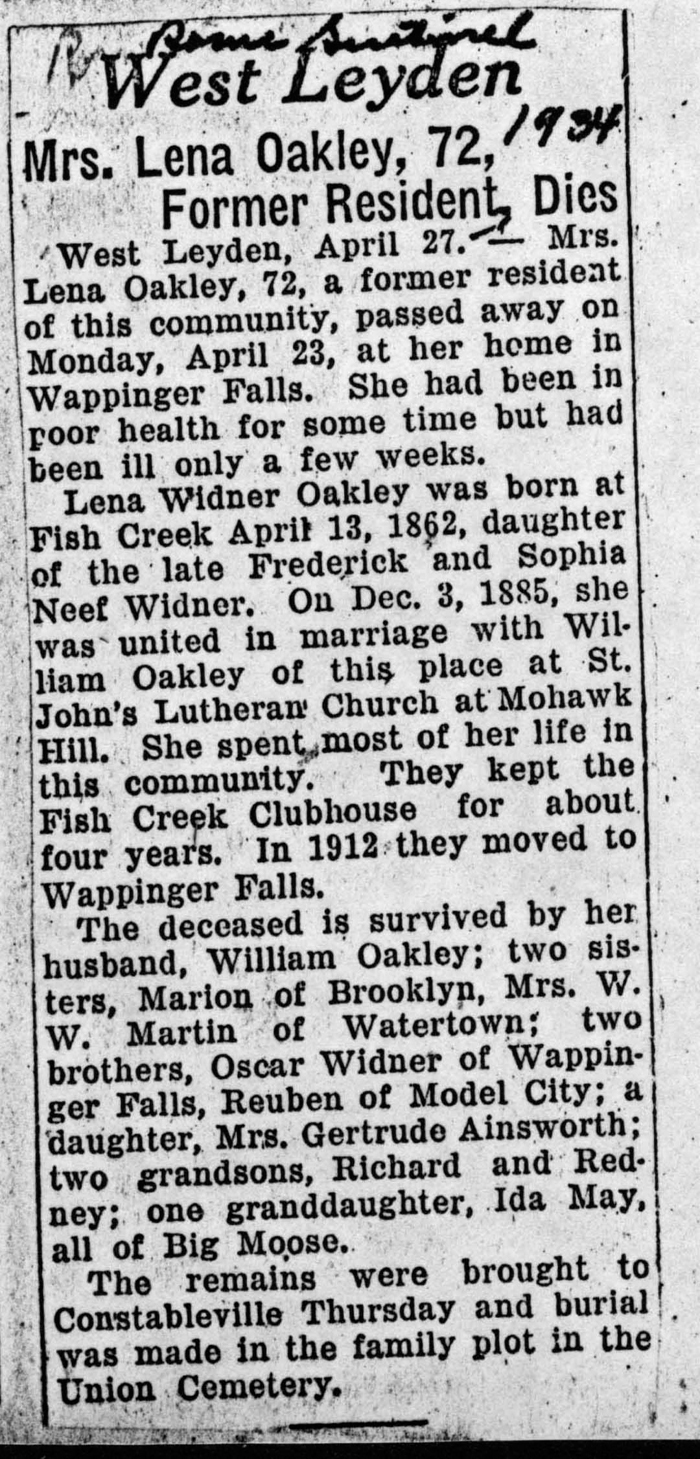 oakley lena a widmer wife of william obit april 23 1934 003