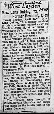 oakley lena a widmer wife of william obit april 23 1934 003