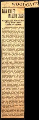 artist ennis george pearse killed in crash 1936