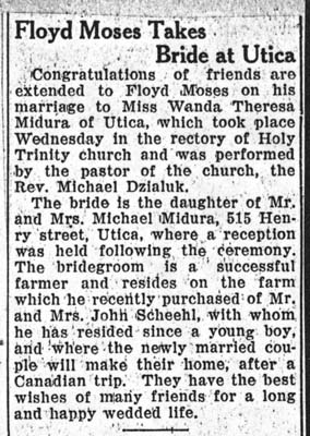 moses floyd and midura wanda theresa married june 1936