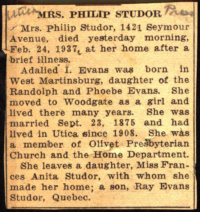 studor adelaide i evans wife of philip obit february 24 1937 001