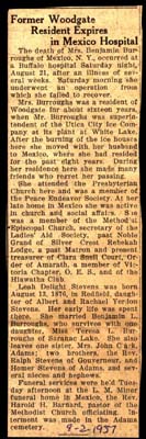 burroughs leah delight stevens wife of benjamin obit august 21 1937