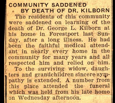 kilborn dr george l obit october 1937
