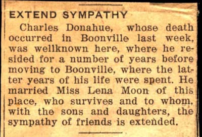 donahue charles husband of lena moon obit december 1938
