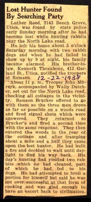 lost hunter luther reed found by searching party december 12 1938 